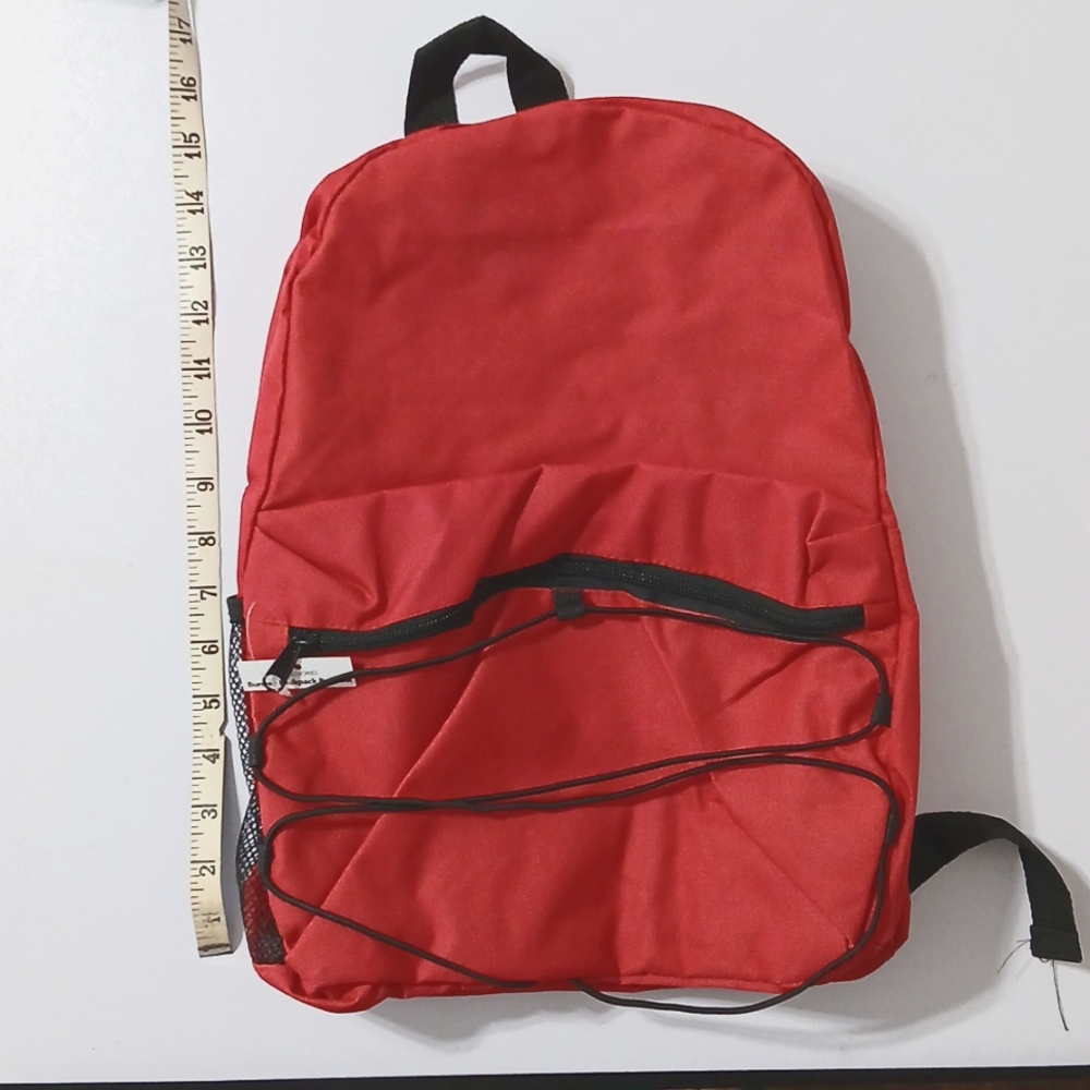 Red Backpack with Black Accents